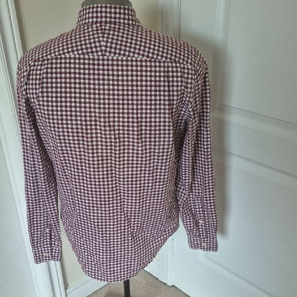 Lacoste Burgundy and White Checkered Shirt - Picture 5 of 16